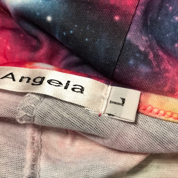 Tie Dye Look Tee Shirt Stars Galaxy New by Angela - Picture 4 of 4